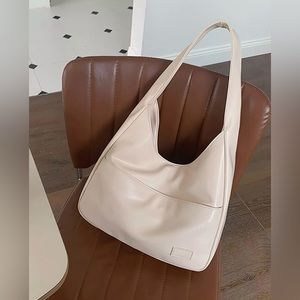 NWOT Trendy Solid Color Large Capacity Tote Shoulder Bag
